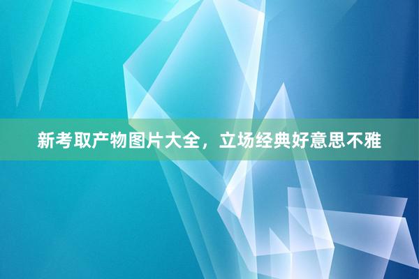 新考取产物图片大全，立场经典好意思不雅